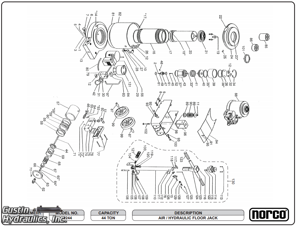 Norco 72244 Parts Breakdown | Gustin Hydraulics