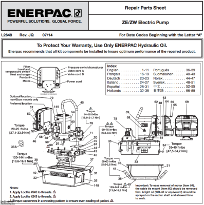 Parts Breakdowns: Enerpac, Powerteam, Simplex And More. | Gustin Hydraulics